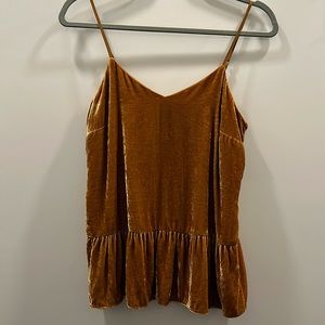 BOGO! J. Crew velvet gold tank